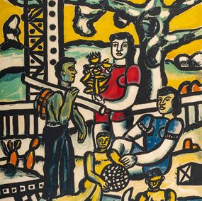 Drucke, Le Campeur et la femme en rouge, Fernand Léger
