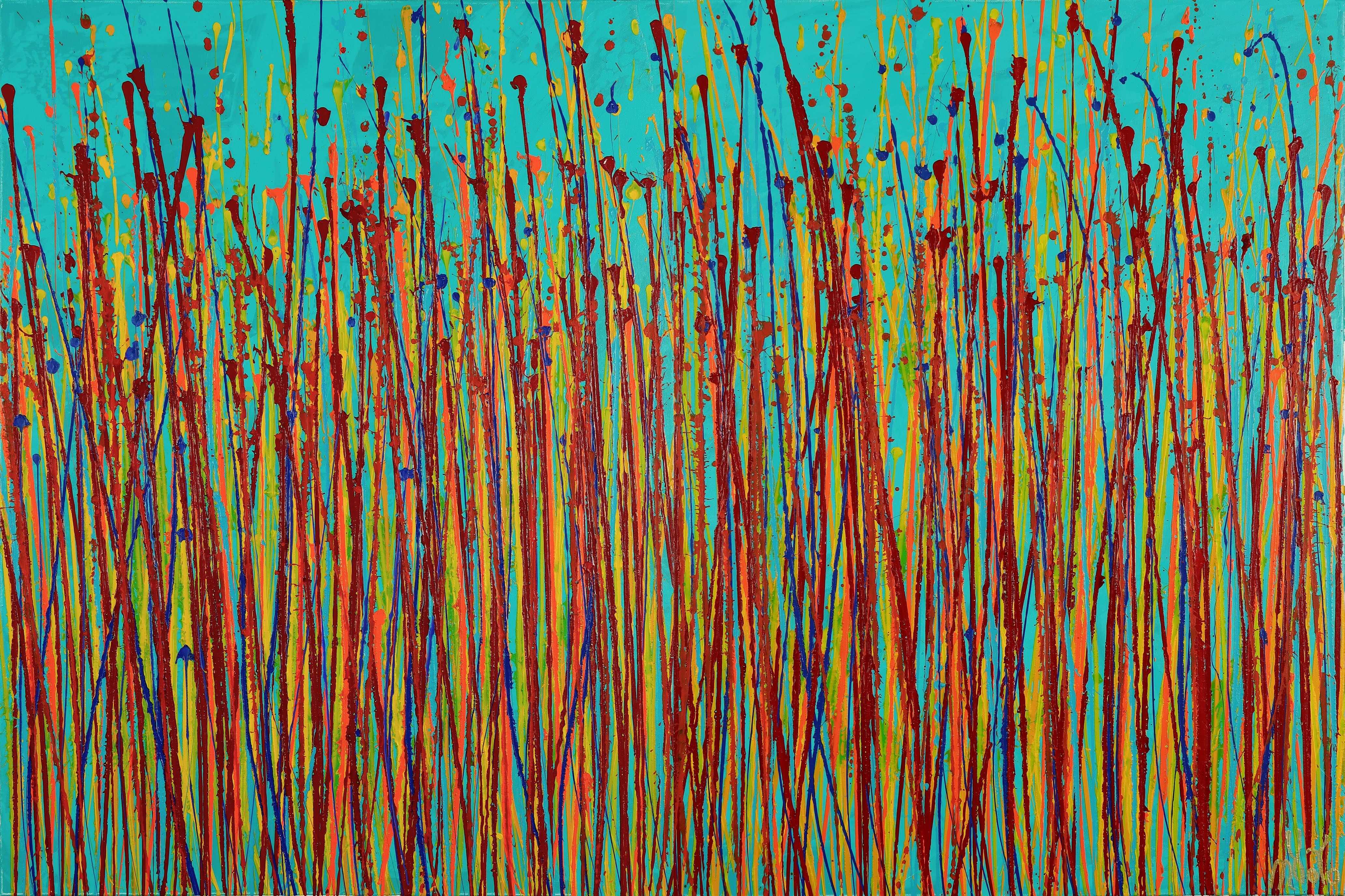 Nestor Toro, Fiery song (over teal) / Diptych Nestor Toro, Fiery song (over teal) / Diptych