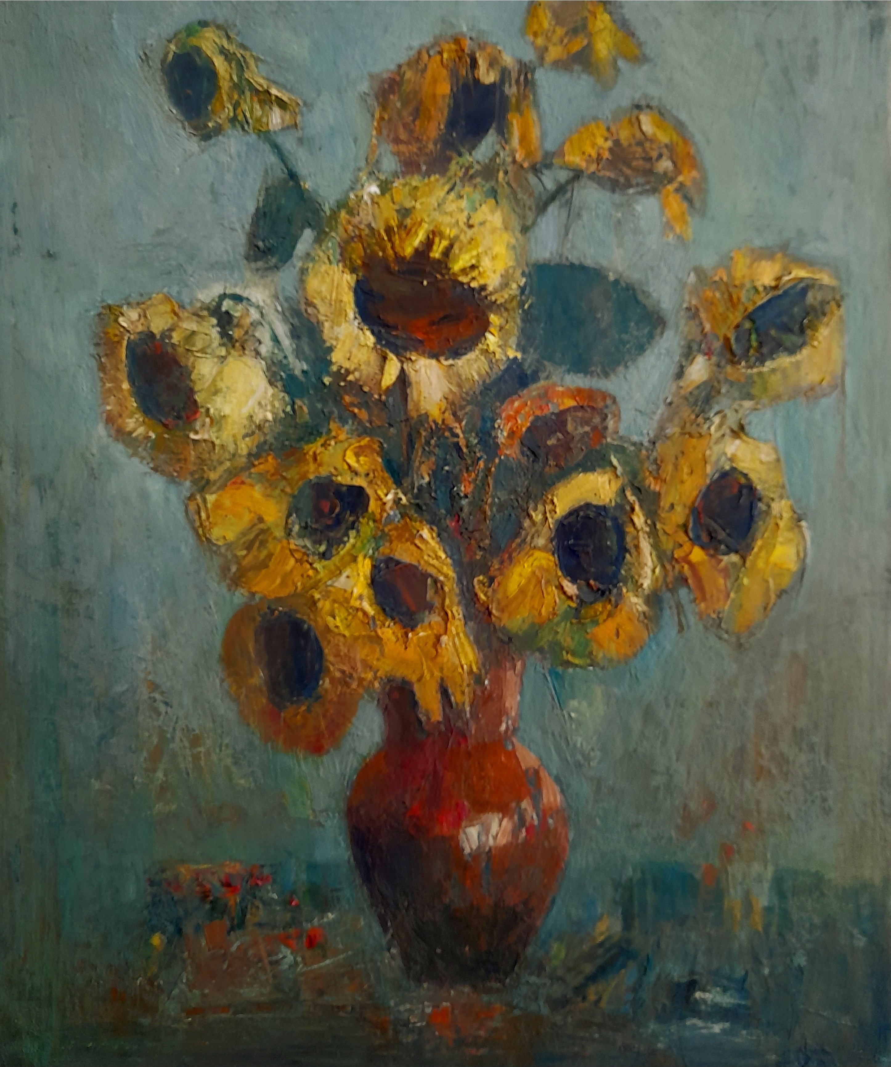 Mateos Sargsyan, Sunflowers (palette knife) Mateos Sargsyan, Sunflowers (palette knife)