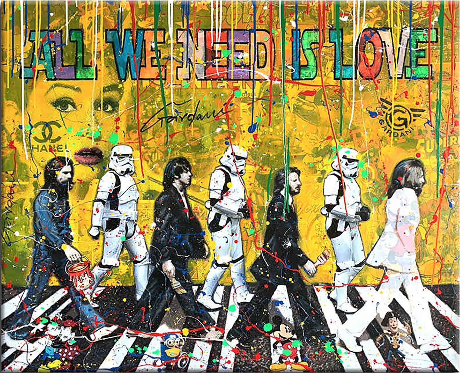 ▷ The Beatles all we need by Gardani Art, 2019, Painting
