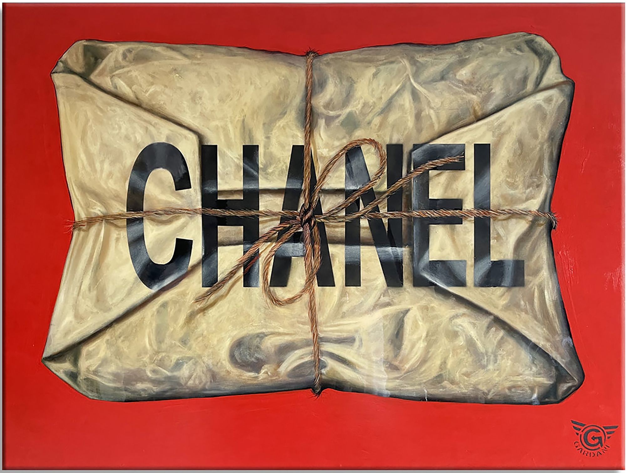 Gardani Art, Wrapped with Chanel Red Gardani Art, Wrapped with Chanel Red