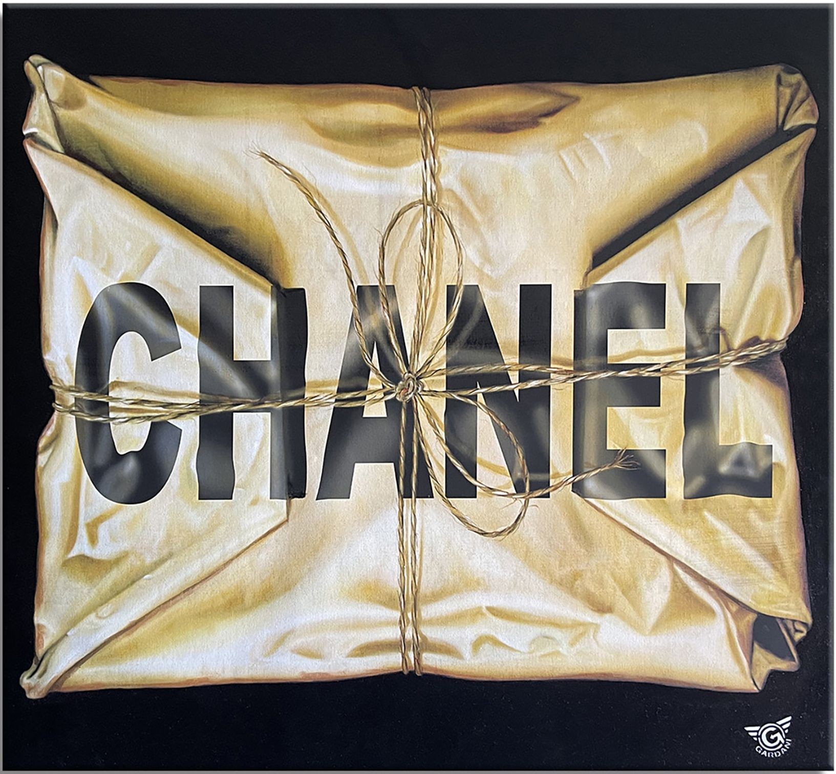Gardani Art, Wrapped with Chanel black Gardani Art, Wrapped with Chanel black