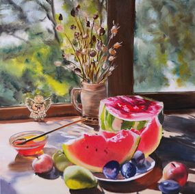 Peinture, Still life with Watermelon, Valeria Radzievska