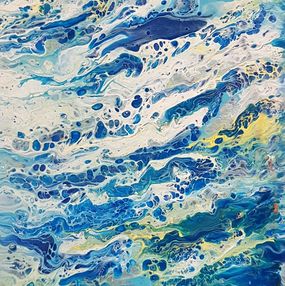 Diseño, Ocean Bubbles, Mixed Media on Canvas, Alexandra Romano