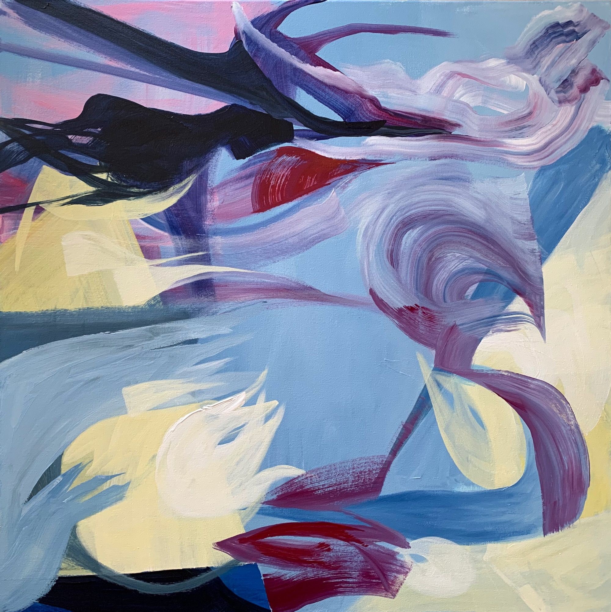 Julia Hacker, Blue abstract painting Julia Hacker, Blue abstract painting