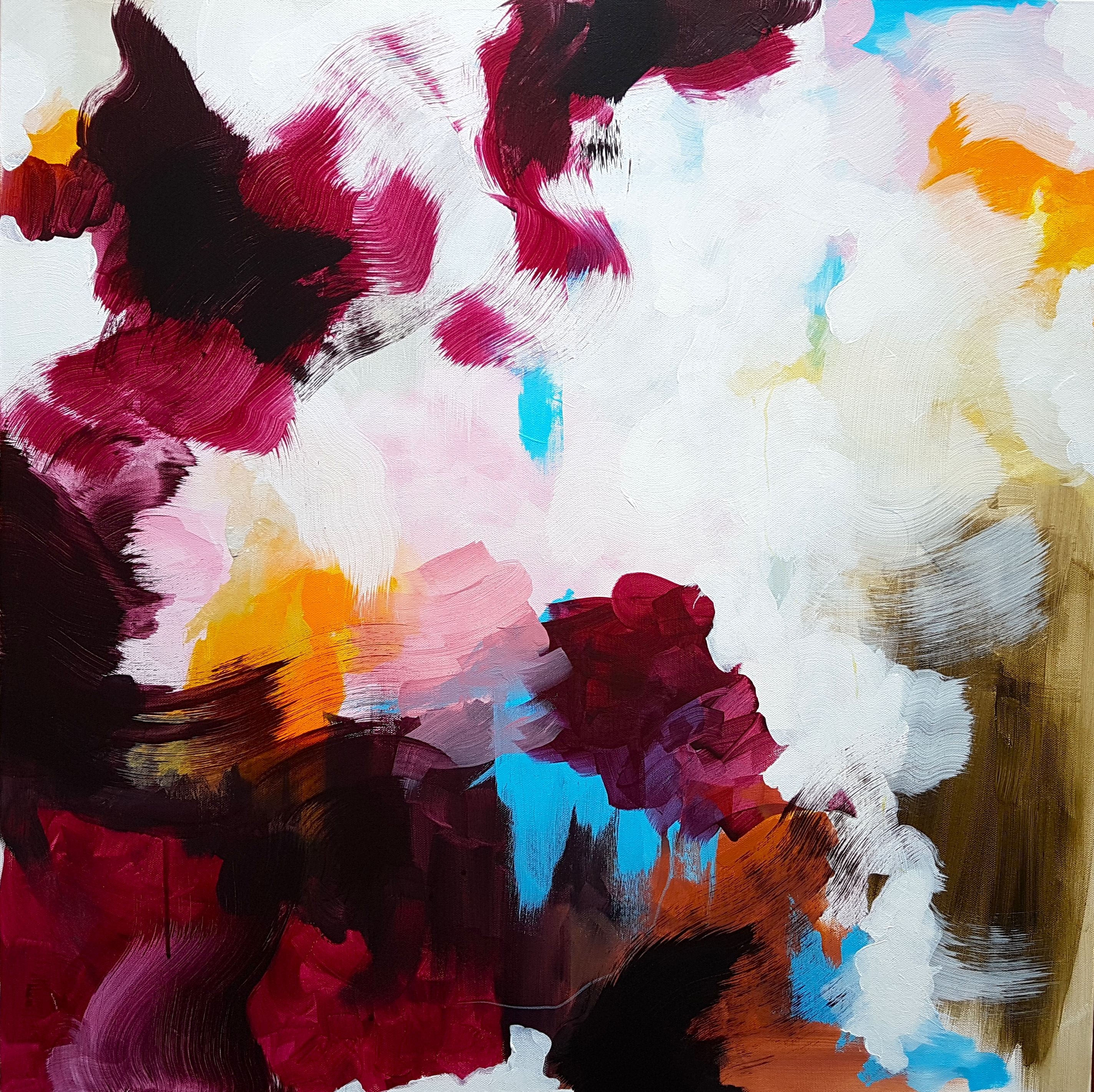 Nadia NL, Burgundy, Painting, Acrylic on Canvas Nadia NL, Burgundy, Painting, Acrylic on Canvas
