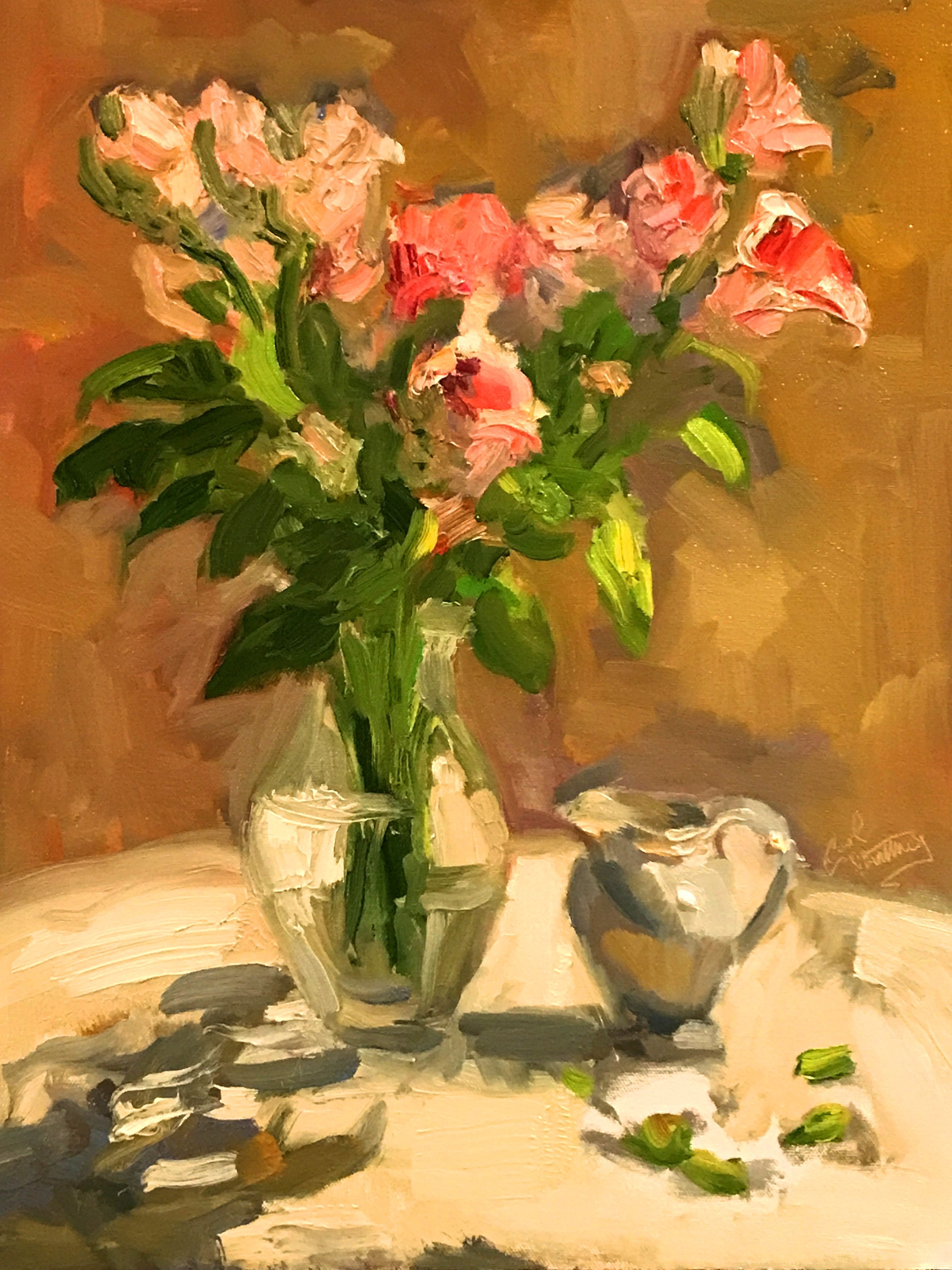 Carol Steinberg, Pink Valentine's Roses on the Porch Carol Steinberg, Pink Valentine's Roses on the Porch