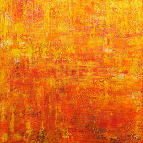 Pintura, Yellow Abstract Painting V, Behshad Arjomandi