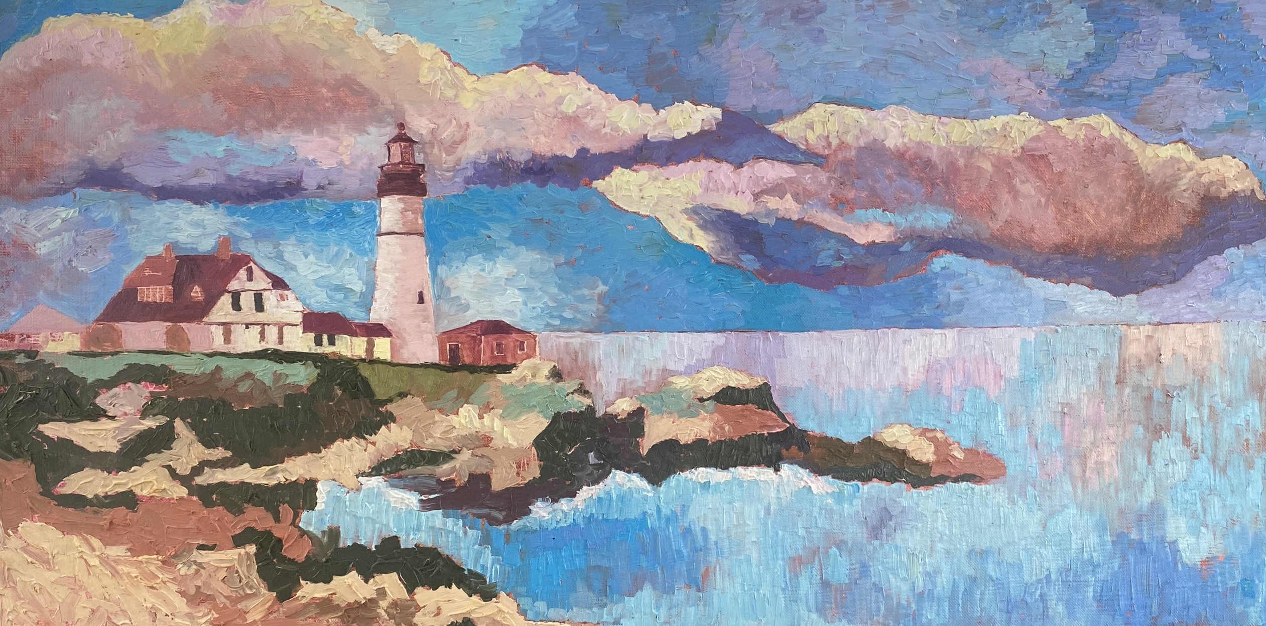 Dasha Pogodina, Landscape painting, impasto modern art Dasha Pogodina, Landscape painting, impasto modern art