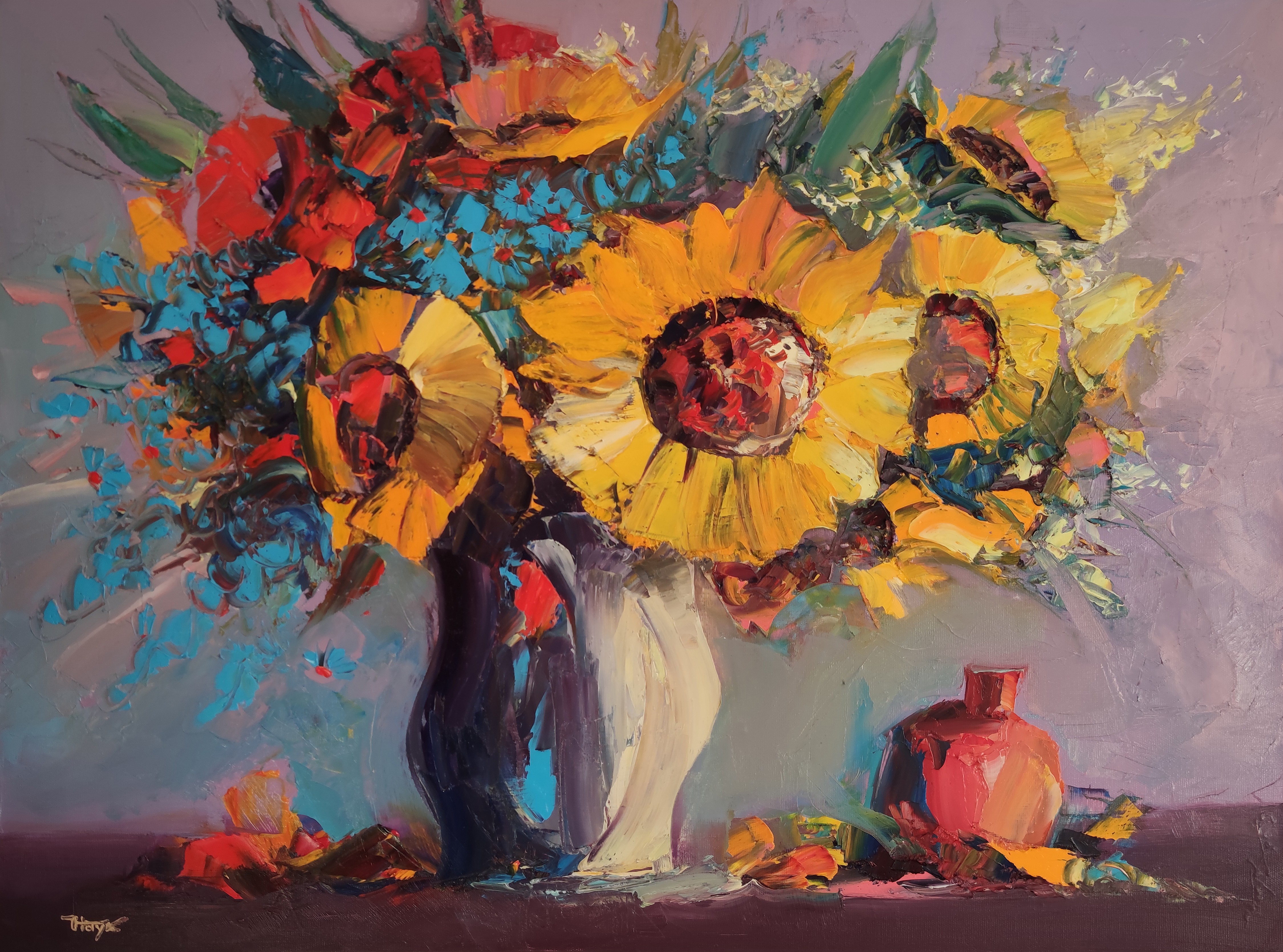 Hayk Miqayelyan, Still life - Sunflowers Hayk Miqayelyan, Still life - Sunflowers