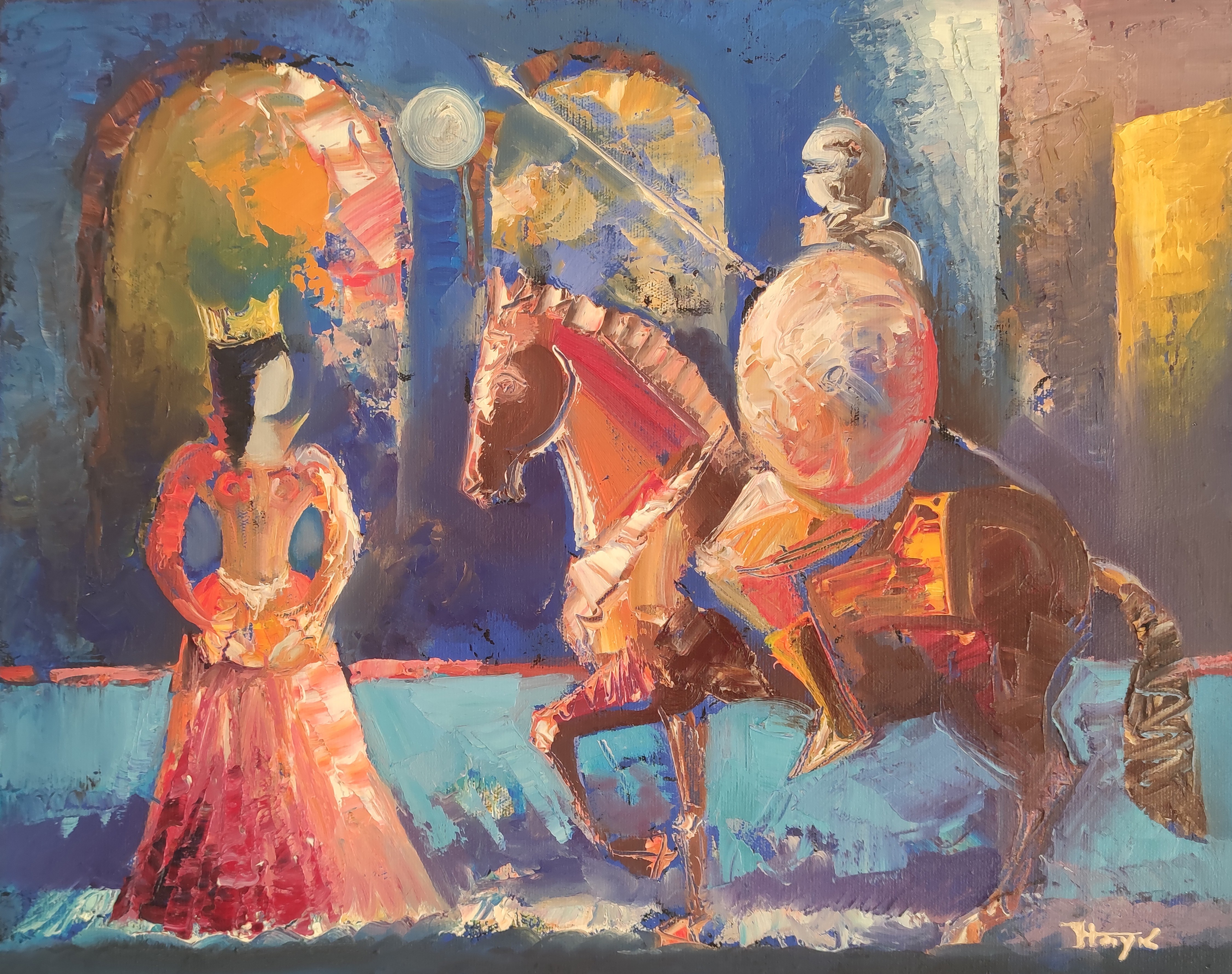 Hayk Miqayelyan, The knight and the queen Hayk Miqayelyan, The knight and the queen