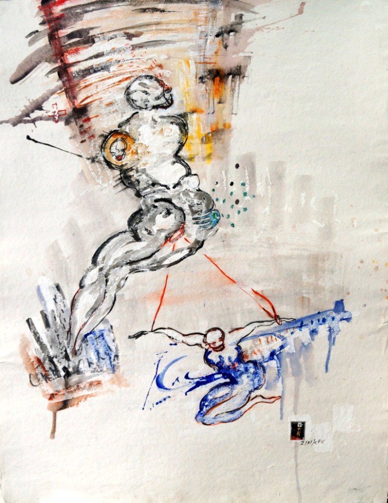Dominique Zinkpè, Sans titre Dominique Zinkpè, Sans titre