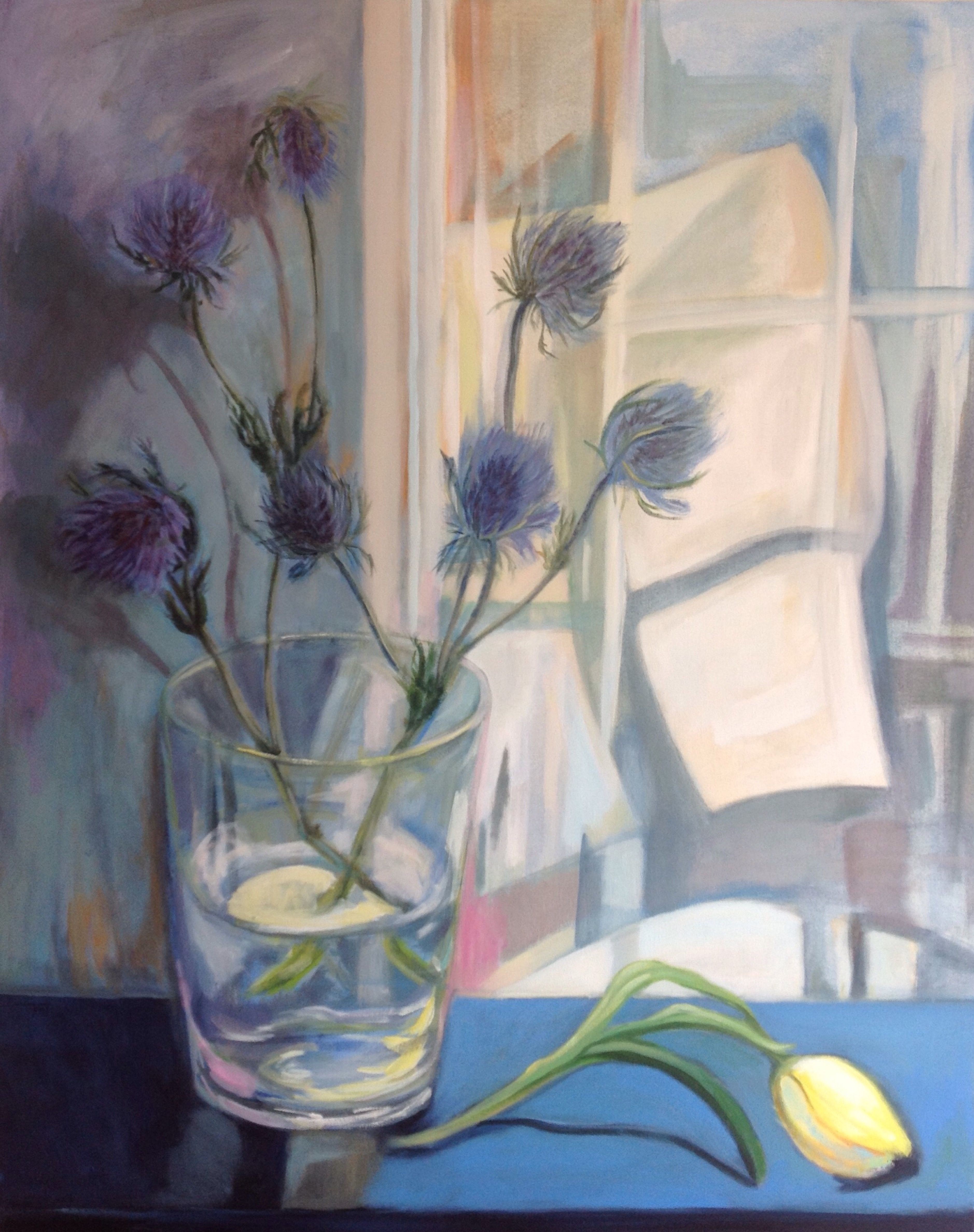 Anyck Alvarez Kerloch, Blue Thistle and Yellow Tulip Anyck Alvarez Kerloch, Blue Thistle and Yellow Tulip
