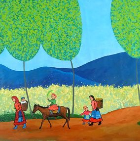 Peinture, Spring sunshine in the highlands, Hoang Phuong