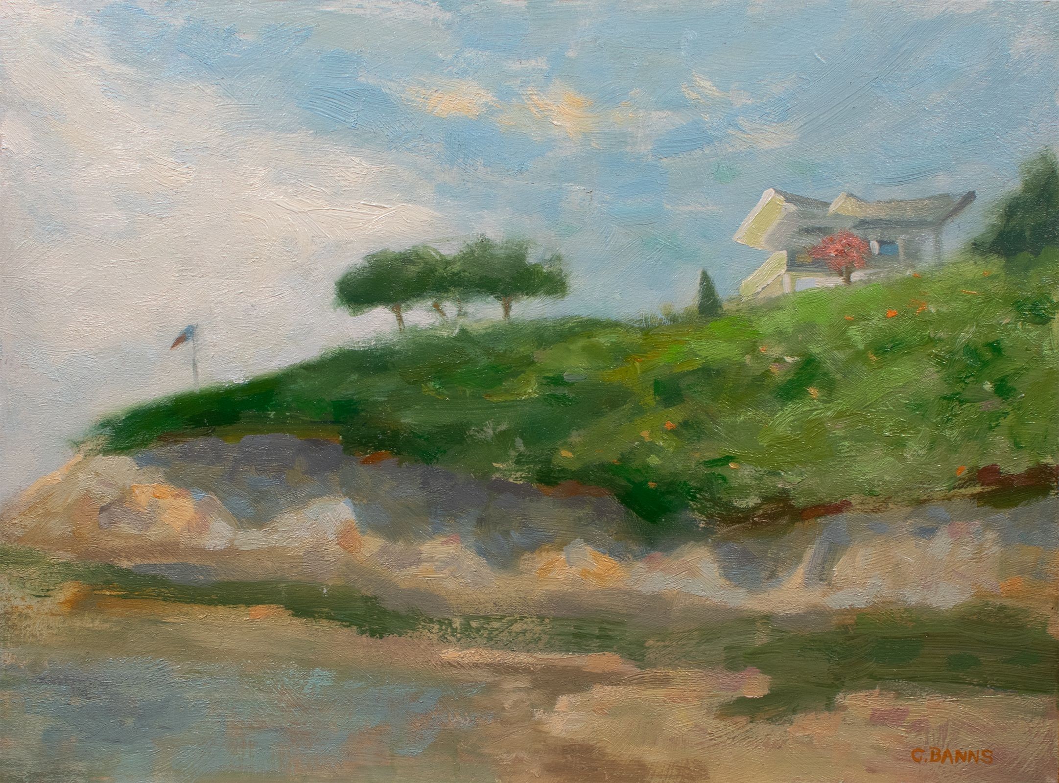 Gav Banns, House on coastal cliff on the French coast Gav Banns, House on coastal cliff on the French coast