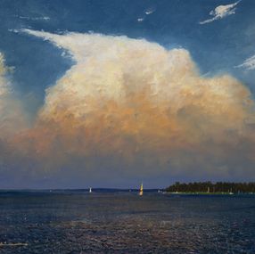 Painting, Boats on Lake Monroe, Kent Sullivan