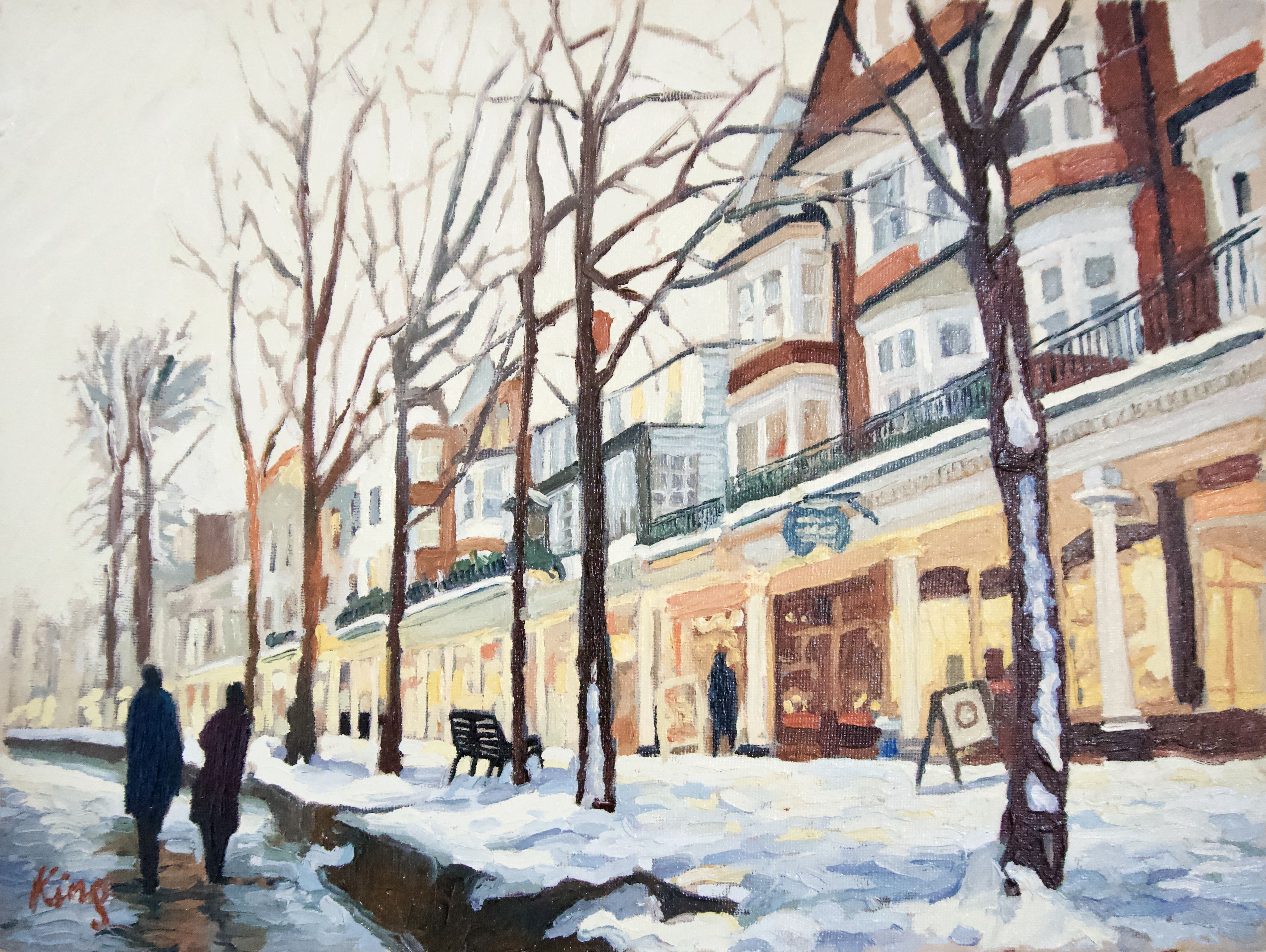 Brian King, The Pantiles with Snow Brian King, The Pantiles with Snow