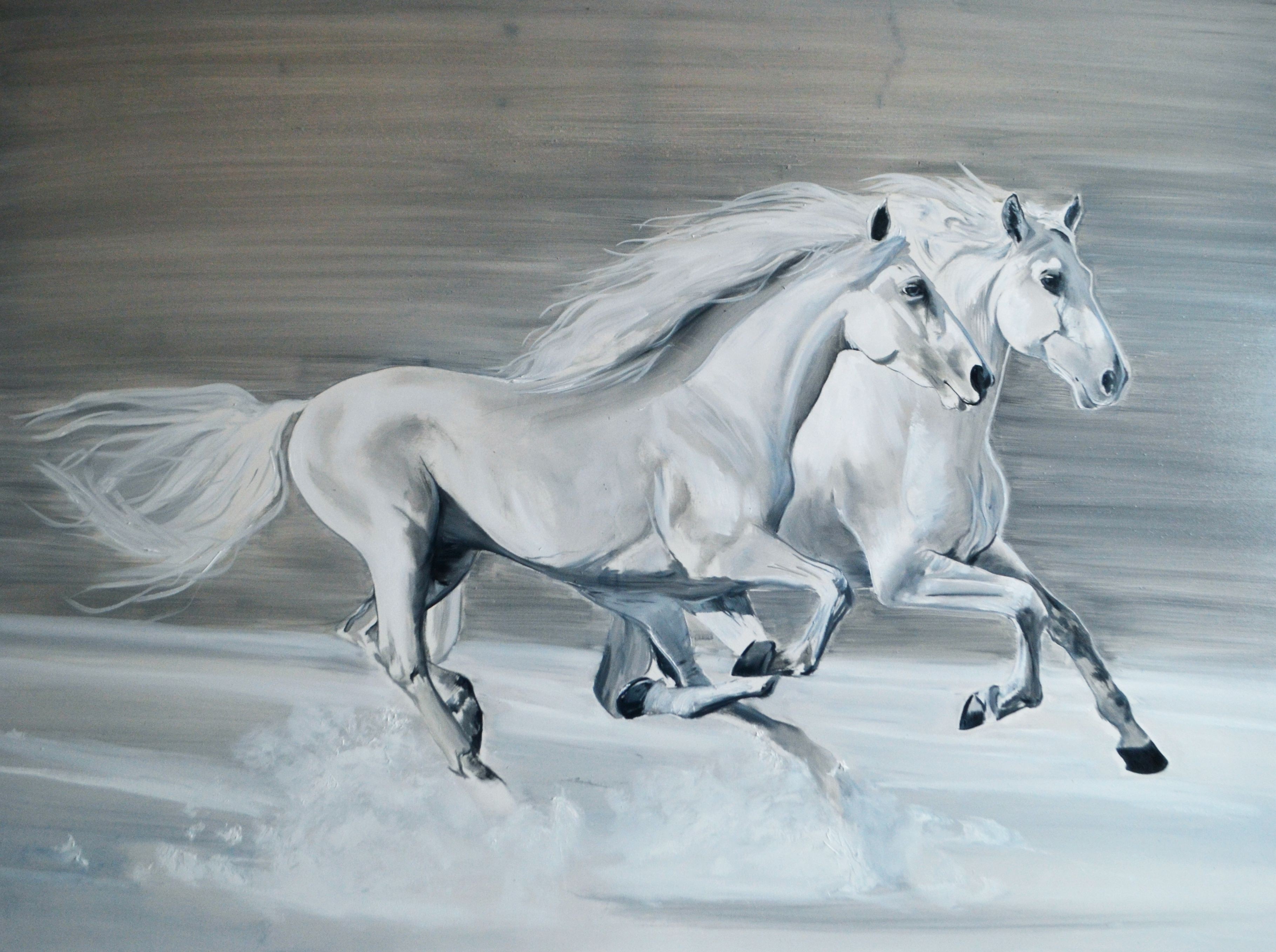 Valeria Radzievska, Magic White: Two Horses Valeria Radzievska, Magic White: Two Horses
