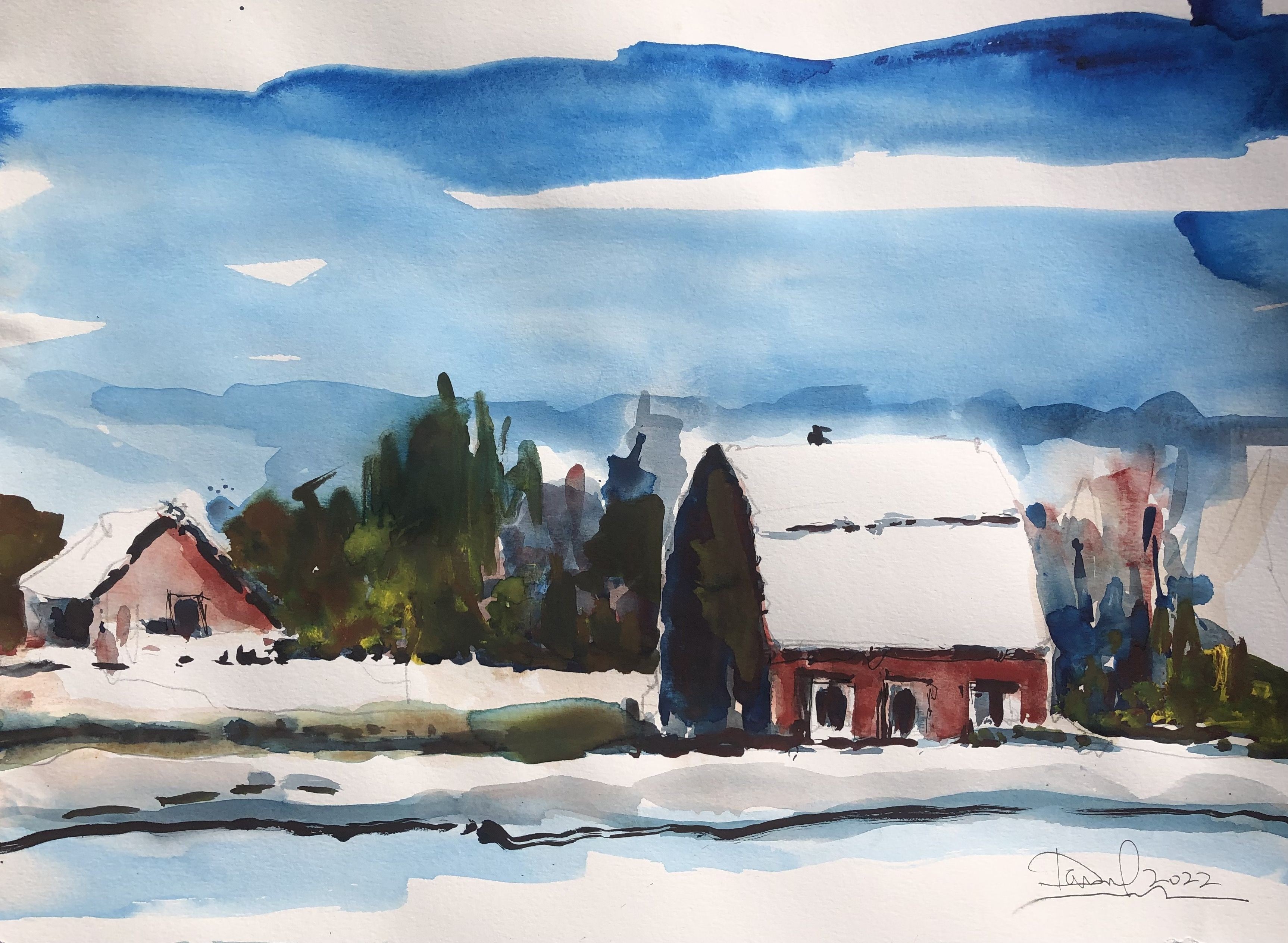 Daniel Clarke, Alberta Winter Scene Daniel Clarke, Alberta Winter Scene