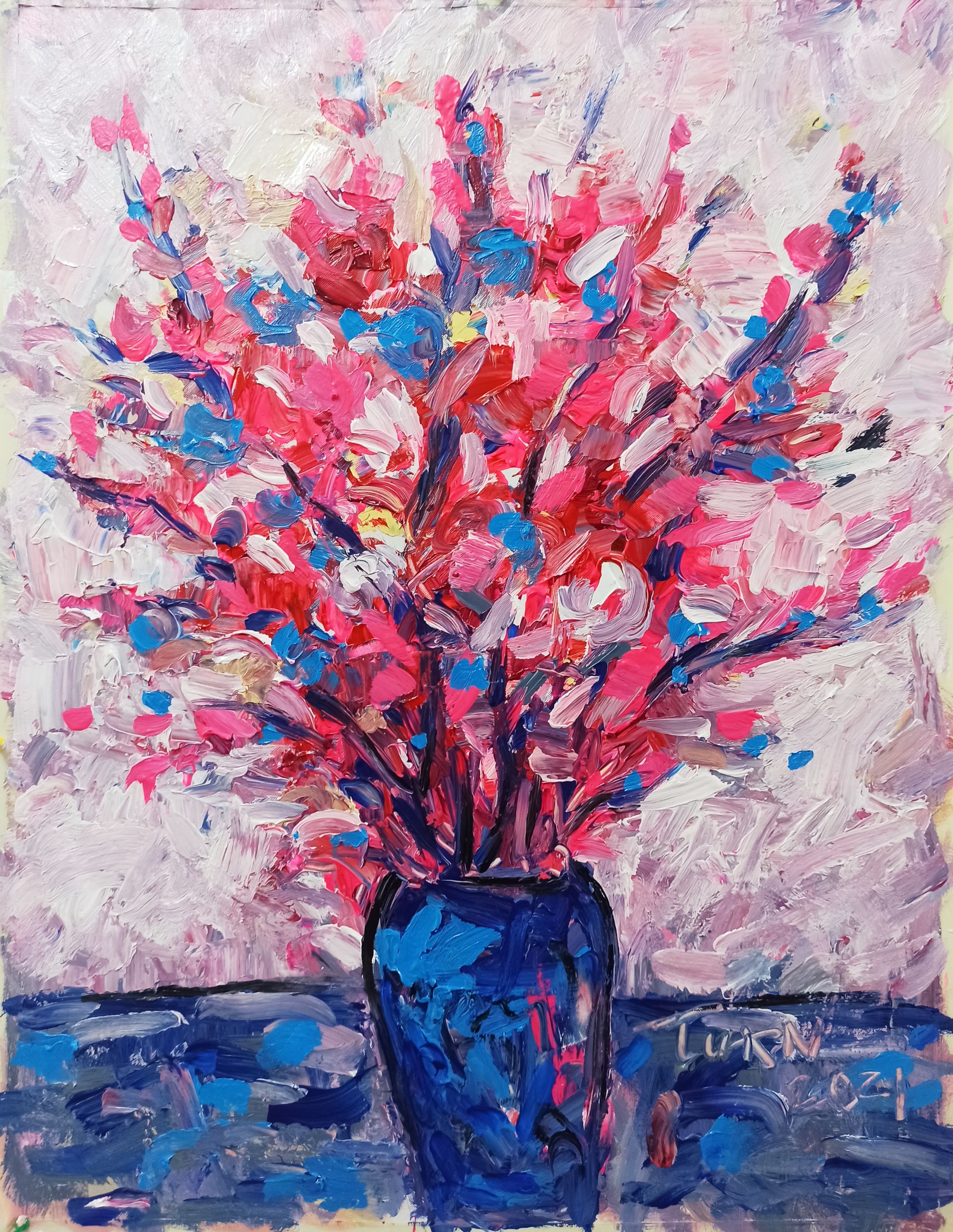 Le anh Tuan, Gladiolus still life painting Le anh Tuan, Gladiolus still life painting