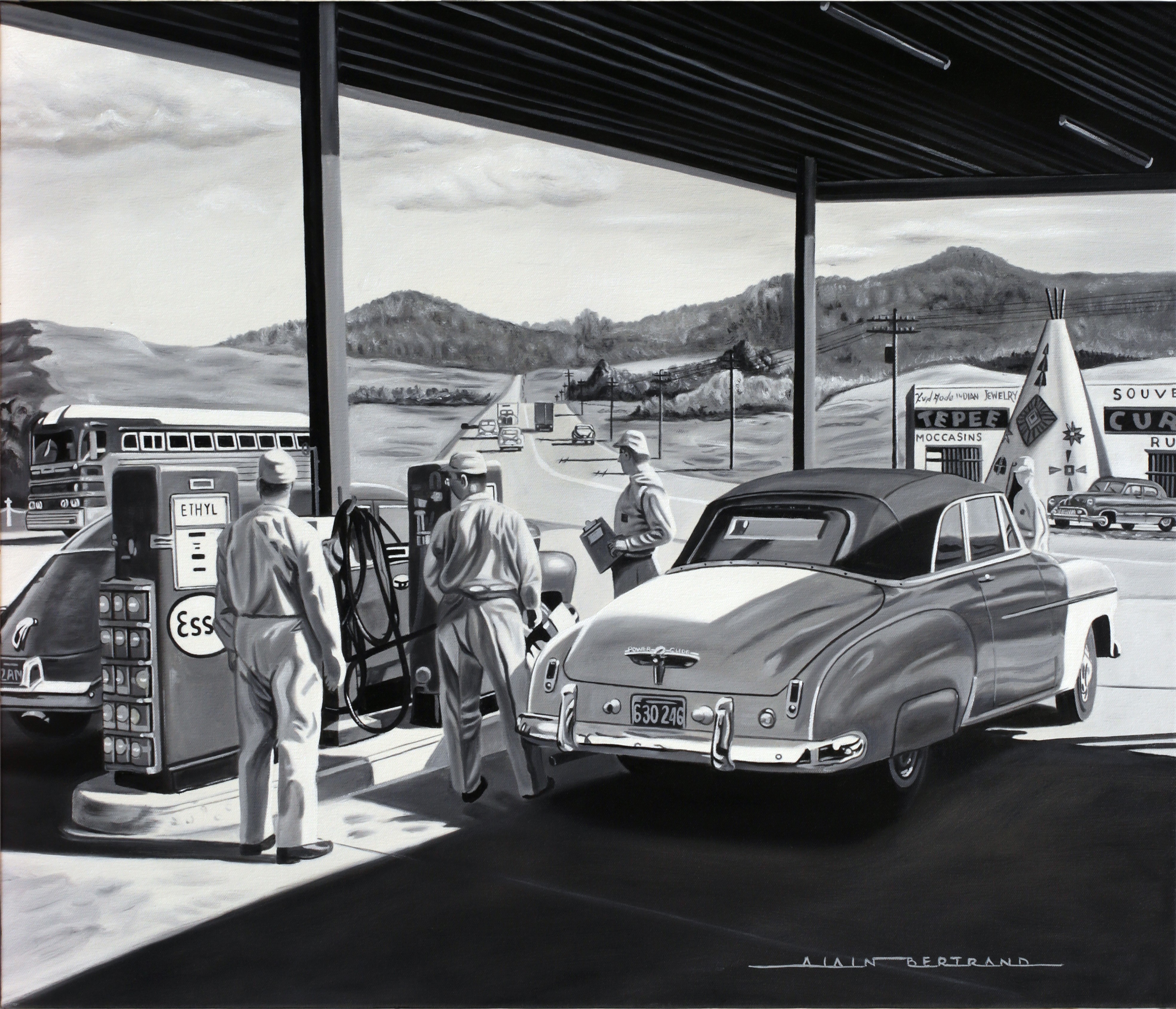 Alain Bertrand, Esso station Alain Bertrand, Esso station