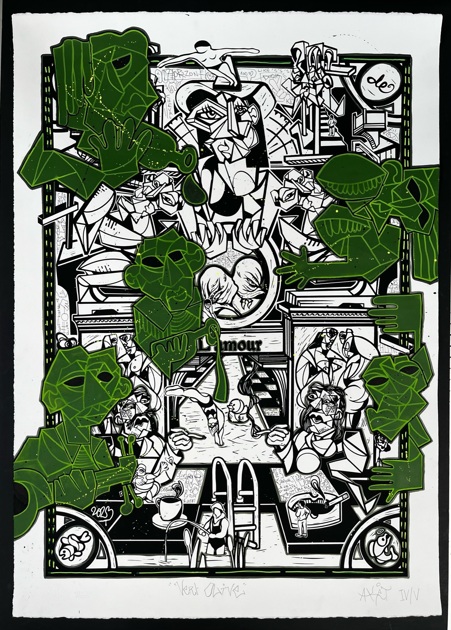AKET, Vertige de l’amour Réhausse VI/V Vert Olive AKET, Vertige de l’amour Réhausse VI/V Vert Olive