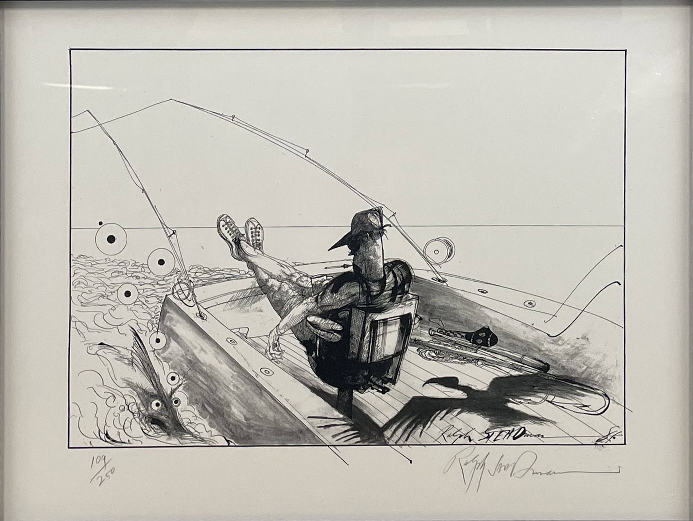Ralph Steadman, Lono's fighting chair Ralph Steadman, Lono's fighting chair