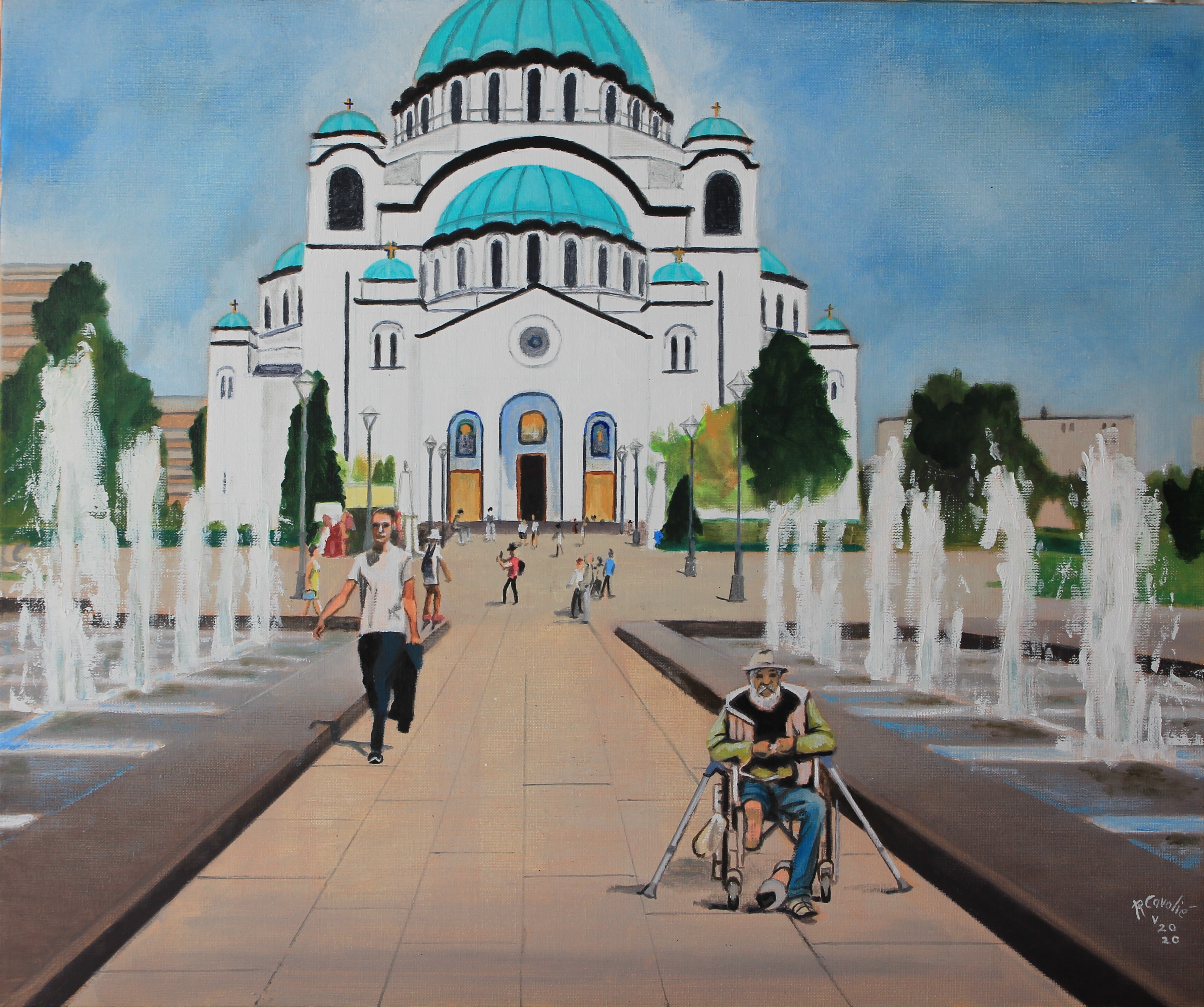 R. Cavalié, N° 1117 Belgrade 14. Eglise orthodoxe de Saint-Sava A R. Cavalié, N° 1117 Belgrade 14. Eglise orthodoxe de Saint-Sava A