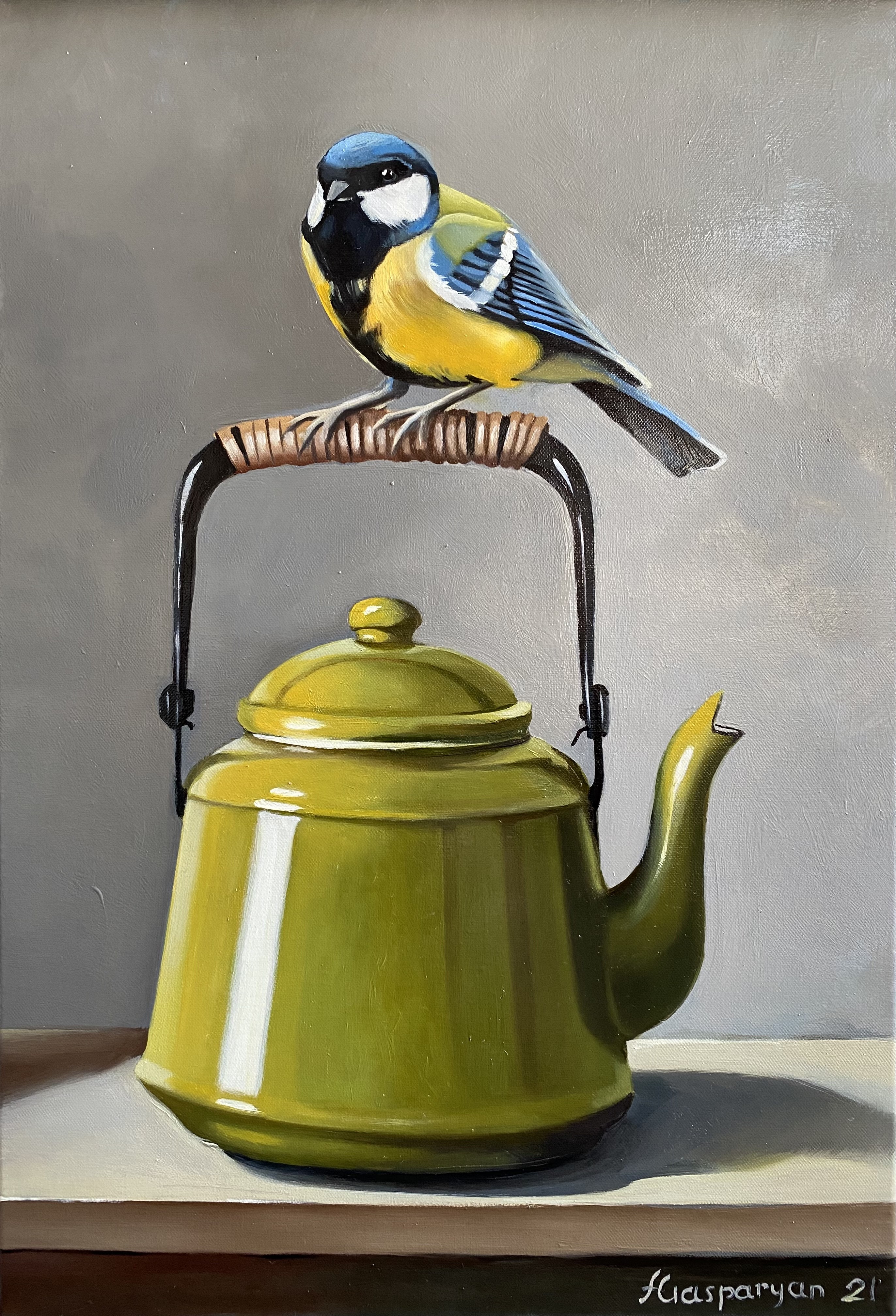 Ara Gasparyan, Still life with bird and kettle Ara Gasparyan, Still life with bird and kettle