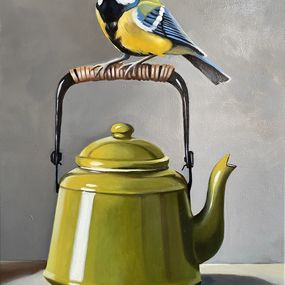 Gemälde, Still life with bird and kettle, Ara Gasparyan