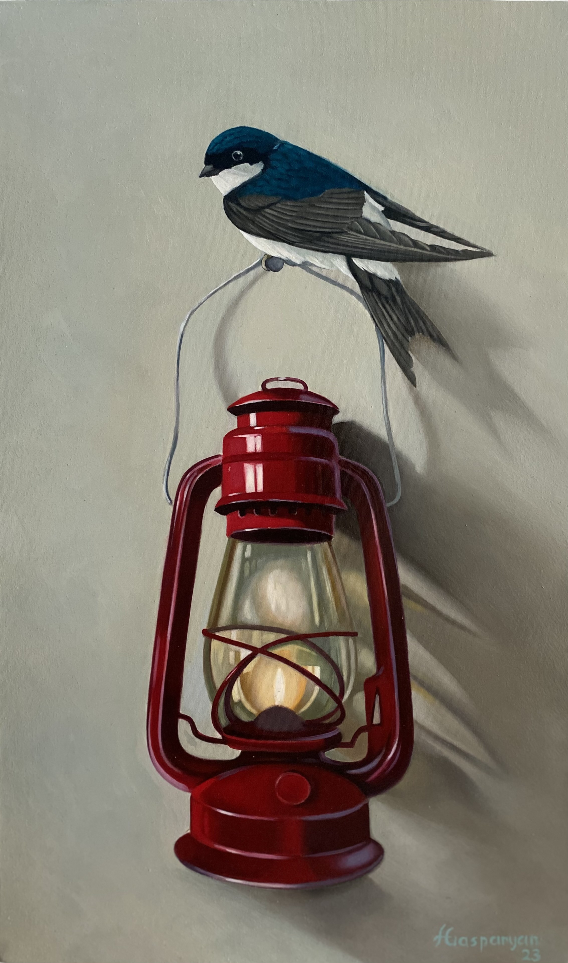 Ara Gasparyan, Still life with bird and lamp Ara Gasparyan, Still life with bird and lamp