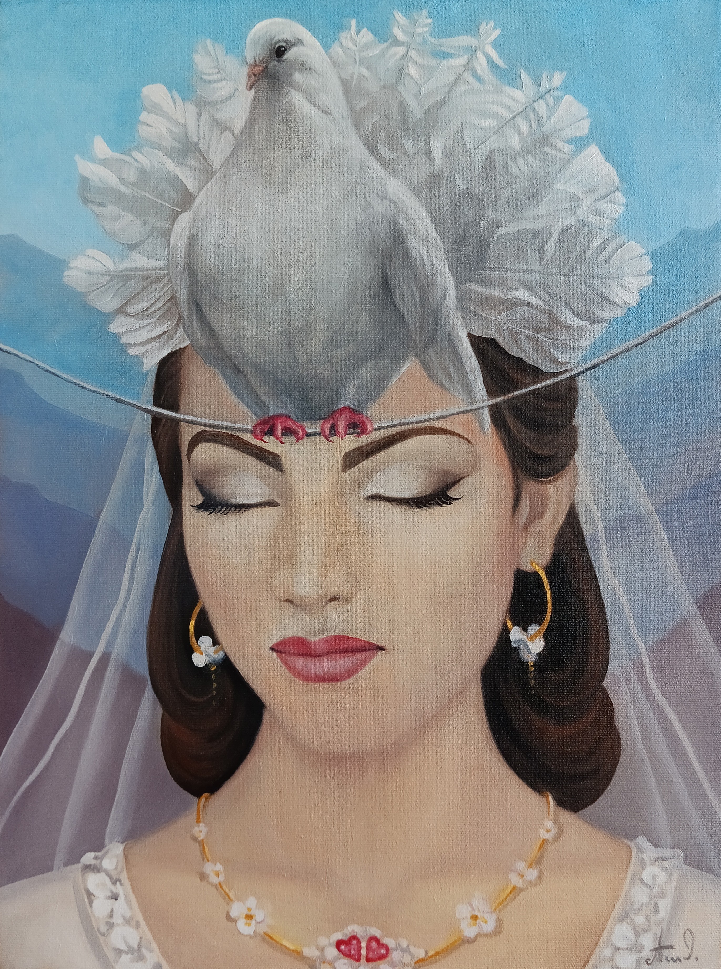 Artush Voskanyan, The bride, surrealistic artwork Artush Voskanyan, The bride, surrealistic artwork