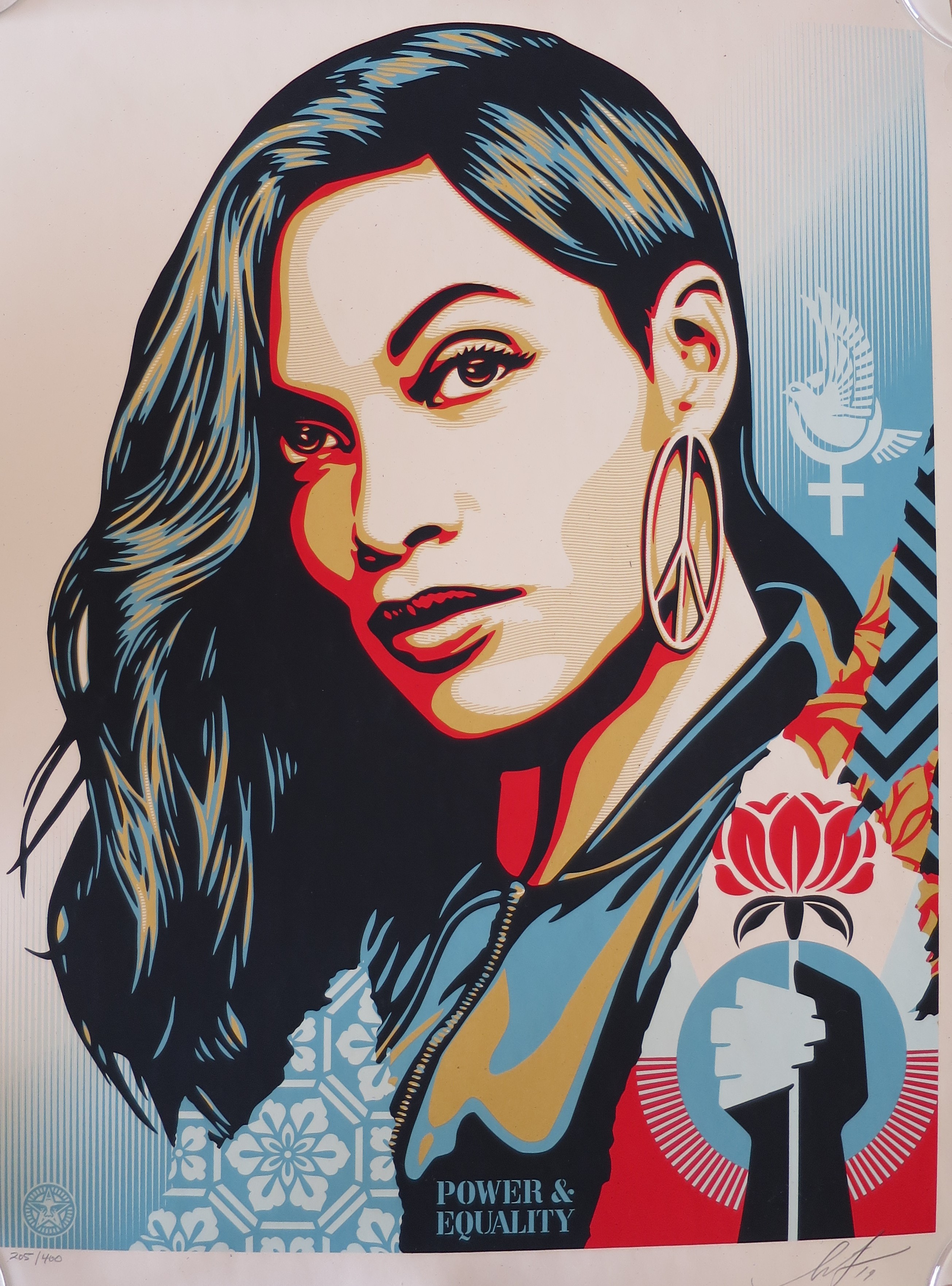 Shepard Fairey (Obey), Power and equality / Flower Shepard Fairey (Obey), Power and equality / Flower