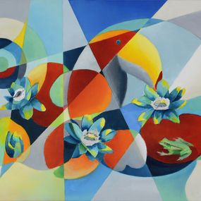 Painting, Blue water lilies, ZiB