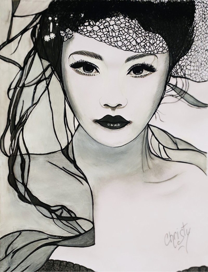 Christy, Beauty on veil Christy, Beauty on veil