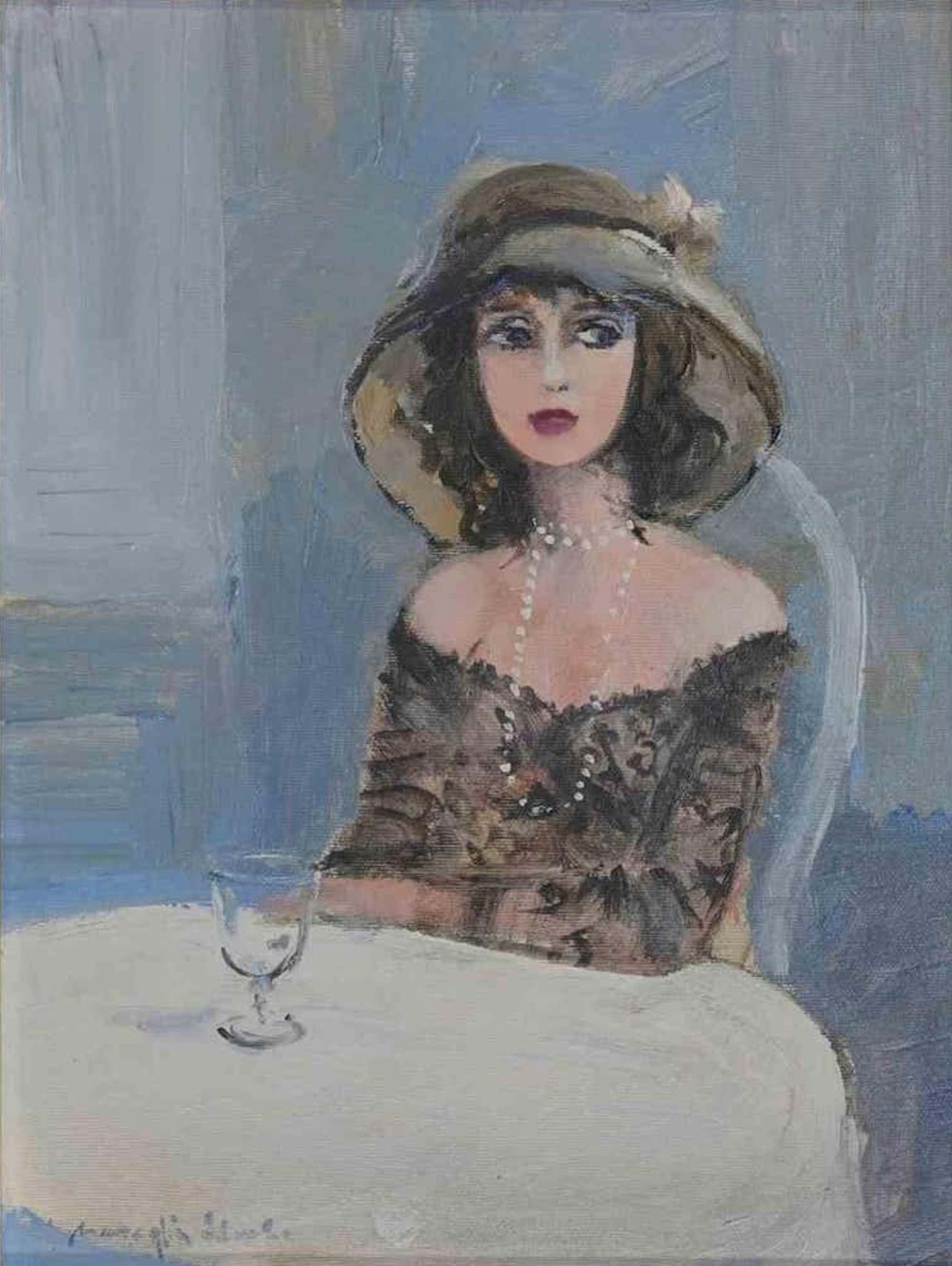 Edmondo Maneglia, Woman with hat Edmondo Maneglia, Woman with hat