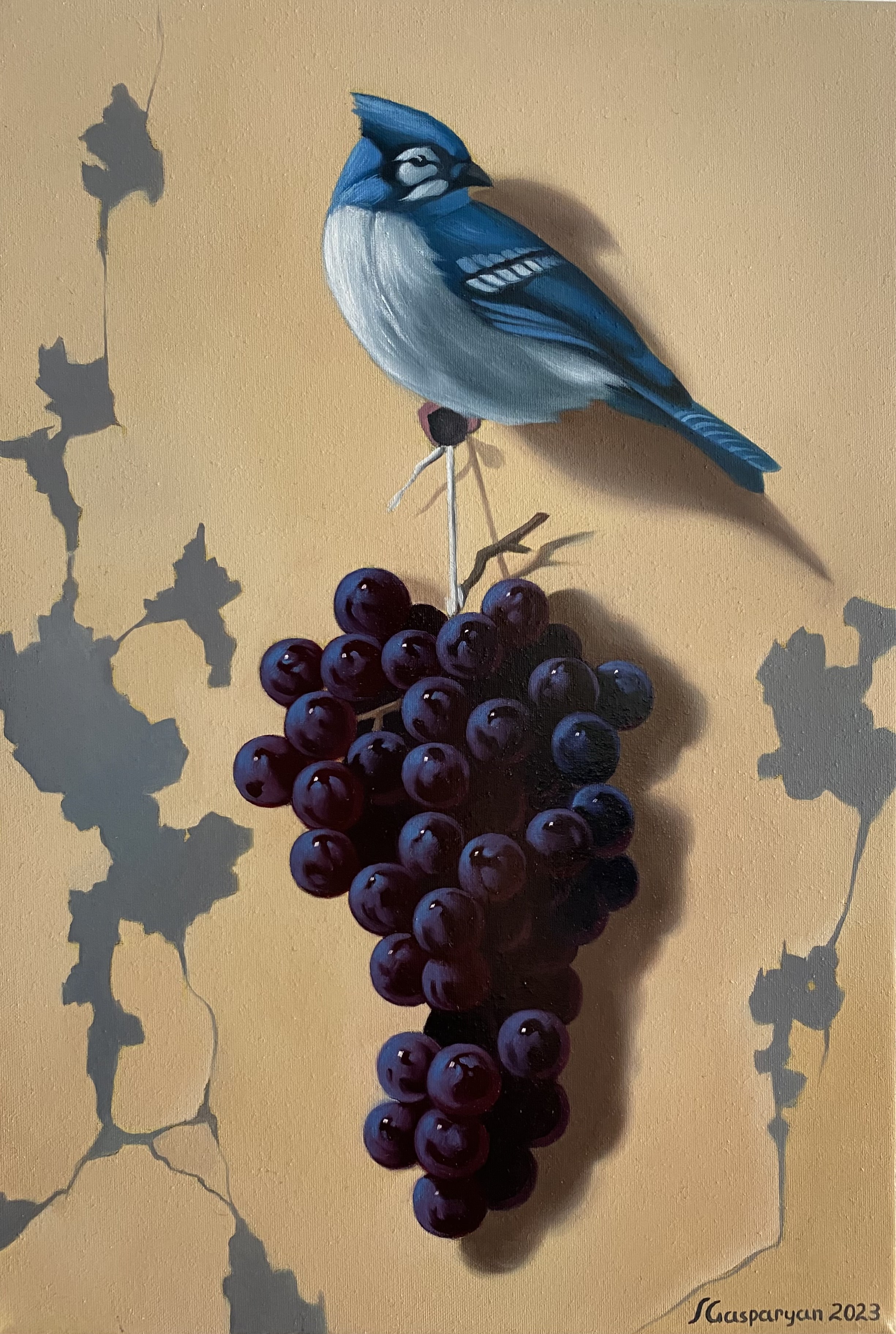 Ara Gasparyan, Still life with bird and grape Ara Gasparyan, Still life with bird and grape