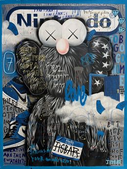 Blue b&w Kaws, Jisbar