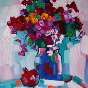 Painting, Field flowers and pomegranate, Tigran Avetyan