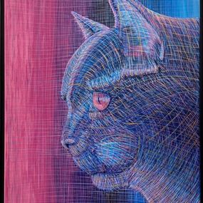 Painting, Cat's Blue, Julien Gilles