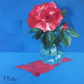 Gemälde, Rose solo, Agnès Tiollier