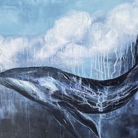 Painting, Whale in the sky, Lesia Danilina