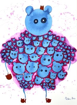 Peinture, Blue Bears, Alina Poloboc