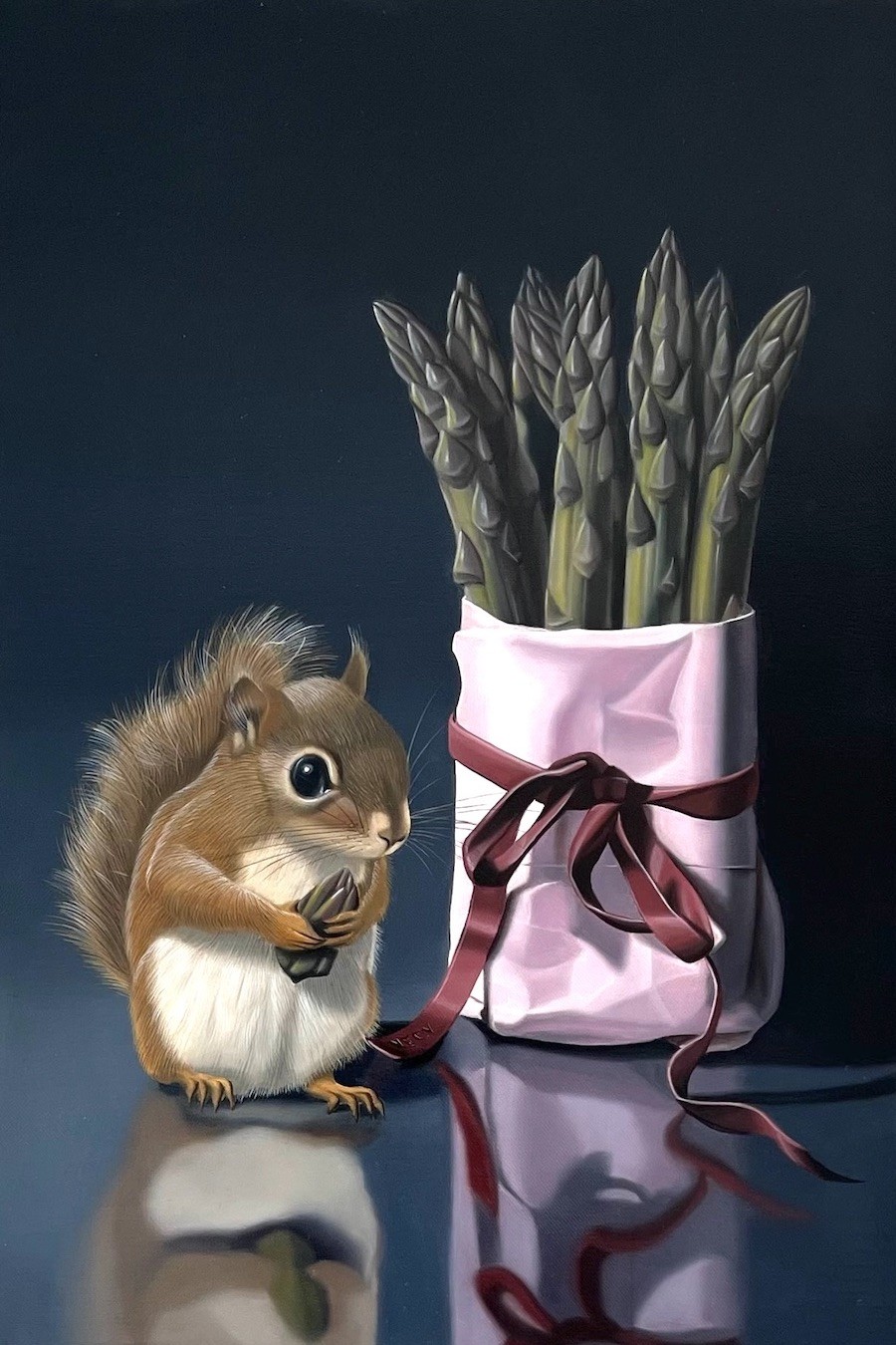 Valéry Vecu Quitard, L'écureuil à la botte d'asperges Valéry Vecu Quitard, L'écureuil à la botte d'asperges