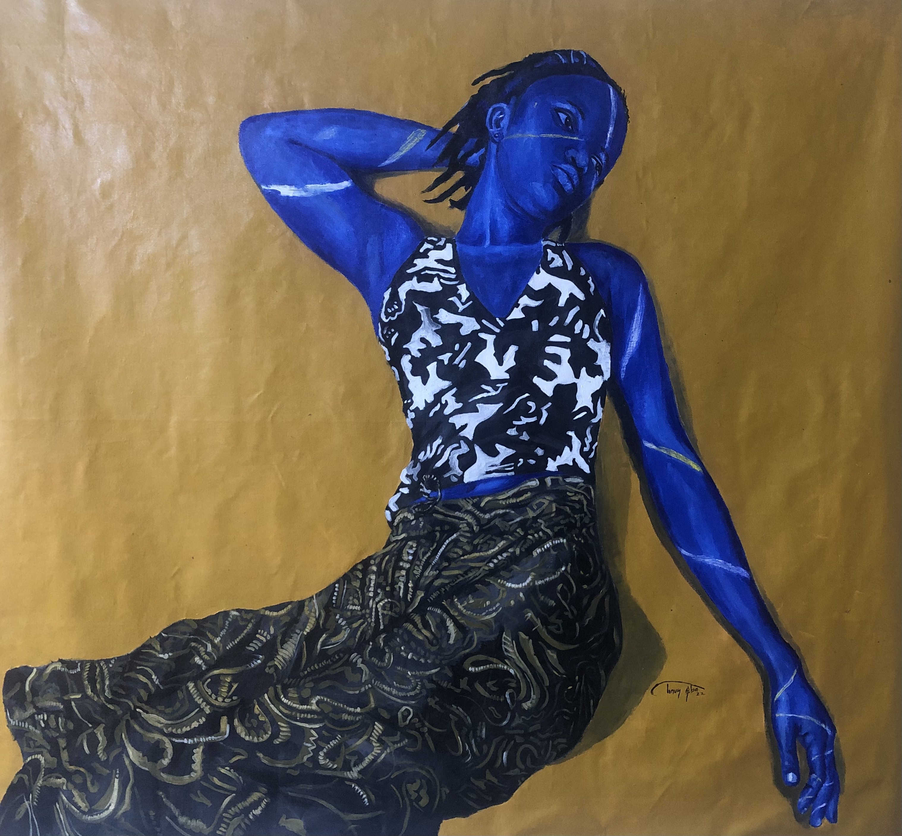 Aba Linus, Lady on Blue 1 Aba Linus, Lady on Blue 1