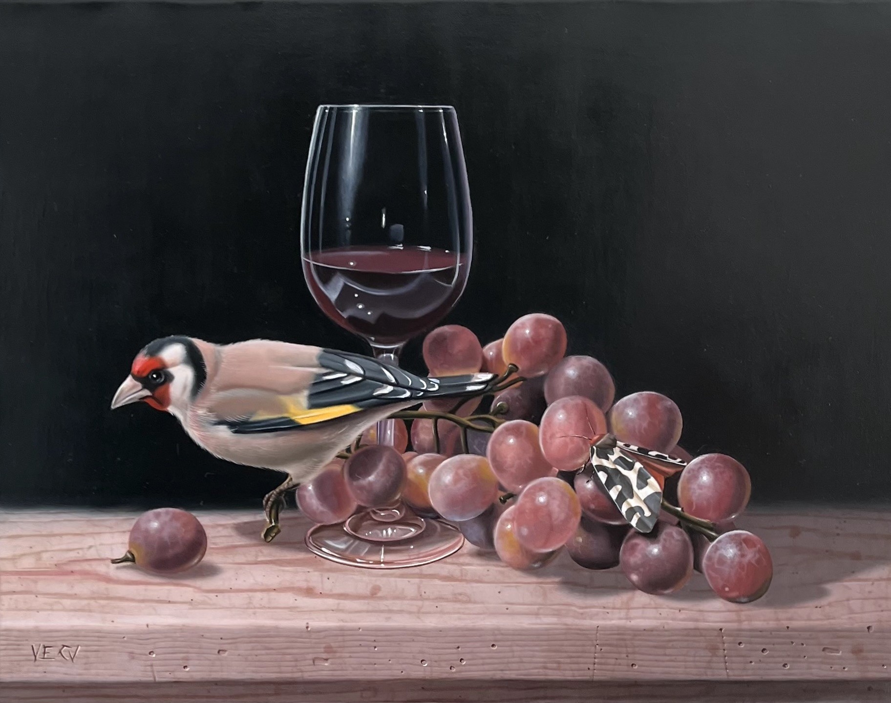 Valéry Vecu Quitard, L'écaille, le chardonneret et la grappe de raisin Valéry Vecu Quitard, L'écaille, le chardonneret et la grappe de raisin