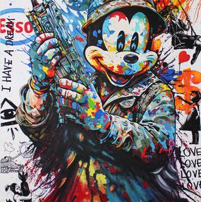▷ Mickey Soldier - Street Art ( Banksy inspiration ) - Mickey Mouse in the  War by Belart Collective, 2022, Painting