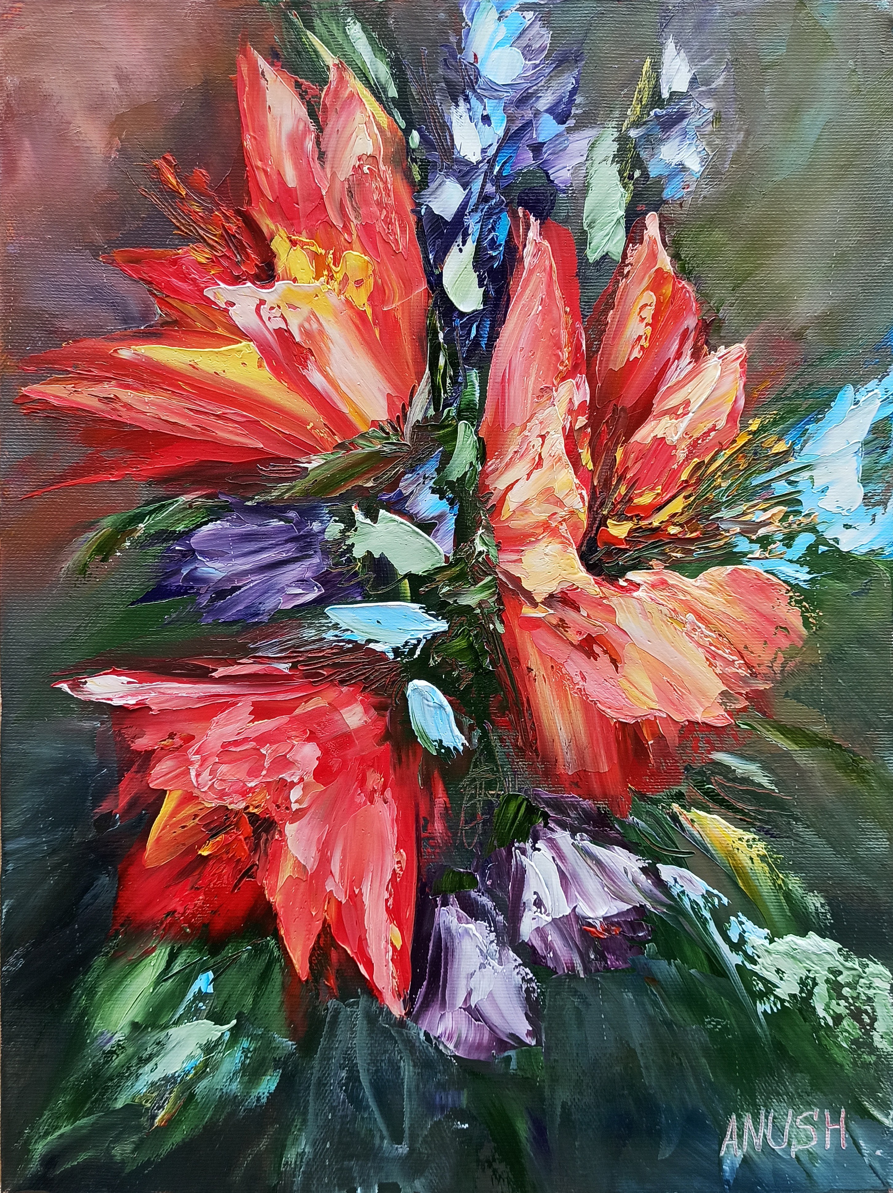 Anush Emiryan, Textured flowers Anush Emiryan, Textured flowers