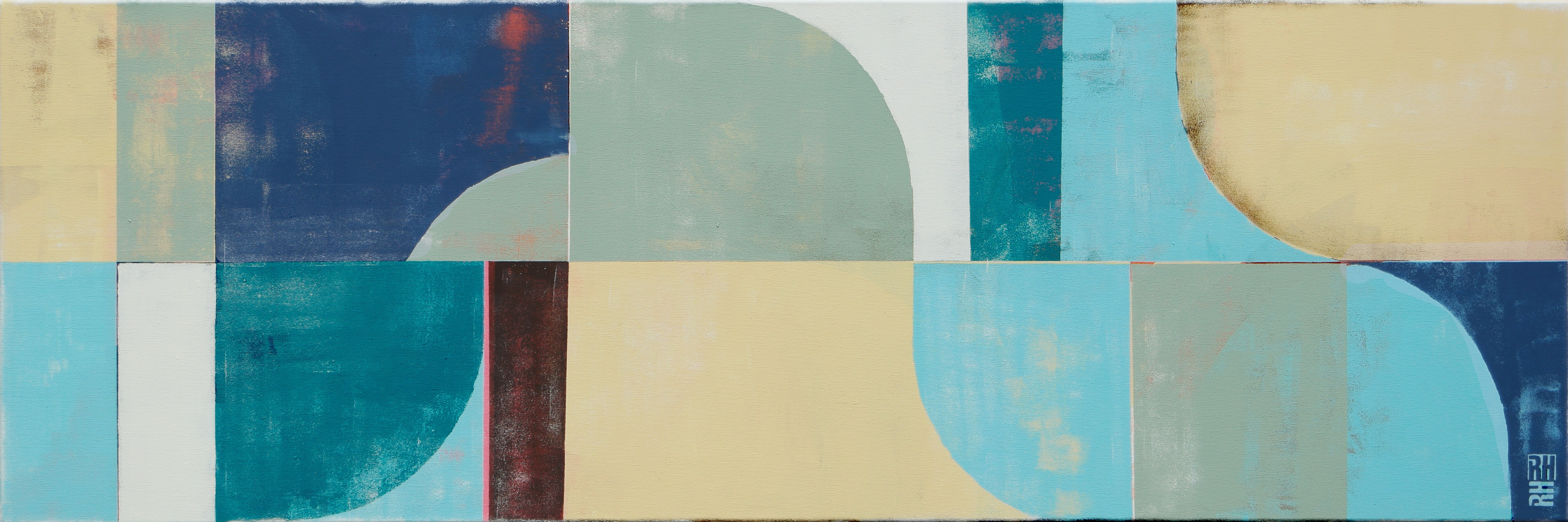 Ronald Hunter, Circle in Circle blue Landscape Ronald Hunter, Circle in Circle blue Landscape