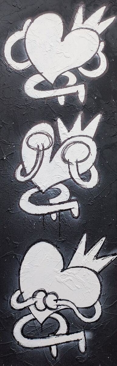 M. Koeur, Les 3 Koeurs de la Sagesse (Oeuvre en blanc sur noir)) M. Koeur, Les 3 Koeurs de la Sagesse (Oeuvre en blanc sur noir))